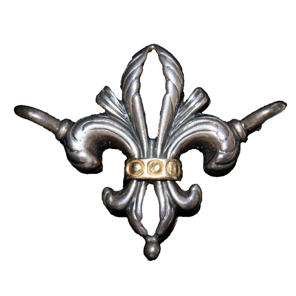 Vintage LAGOS Caviar Fleur De Lis Multi Strand Necklace Clasp Centerpiece 925 75
